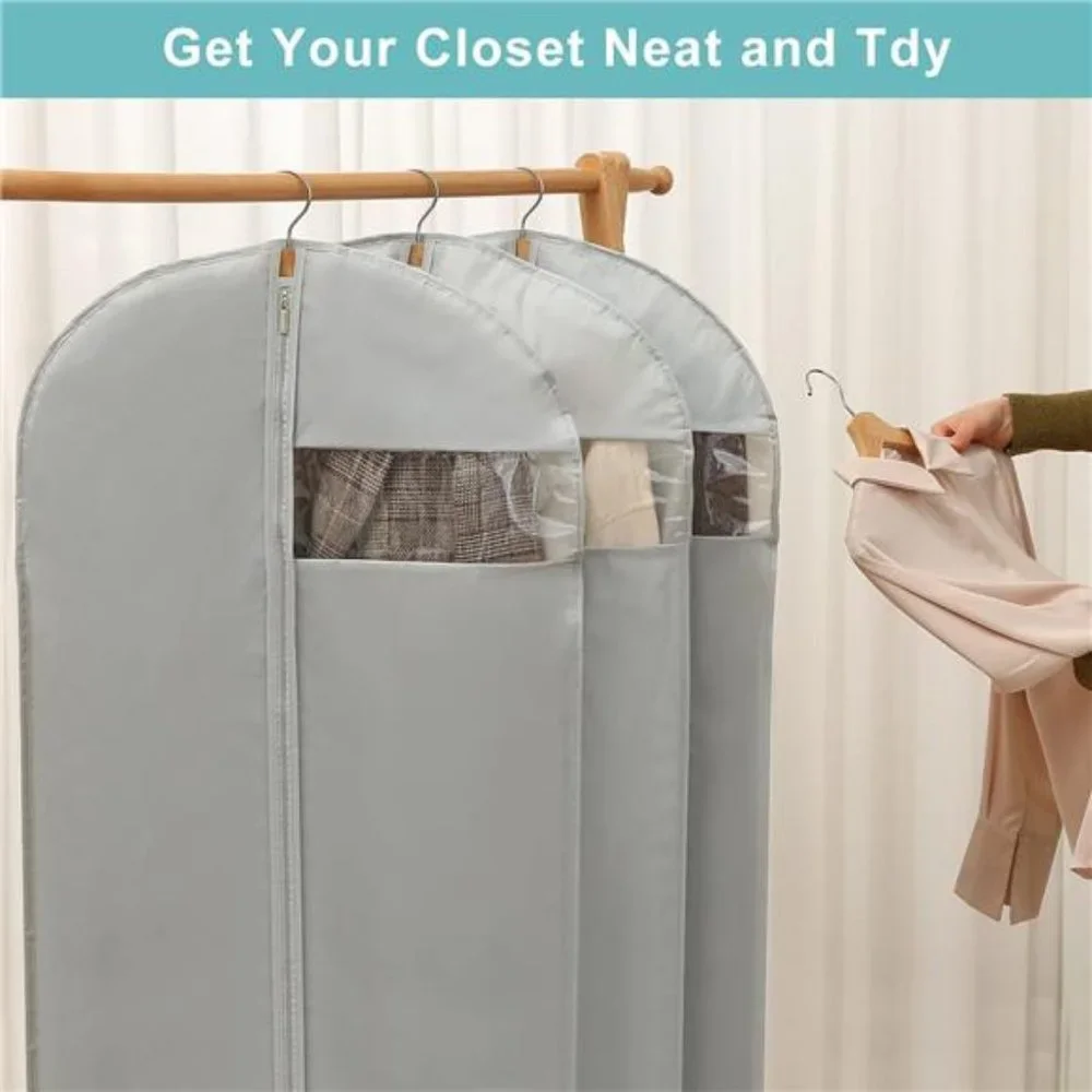 Dress Bags for Gowns Long,65''Garment Bags for Hanging Clothes,Dress Garment Bag